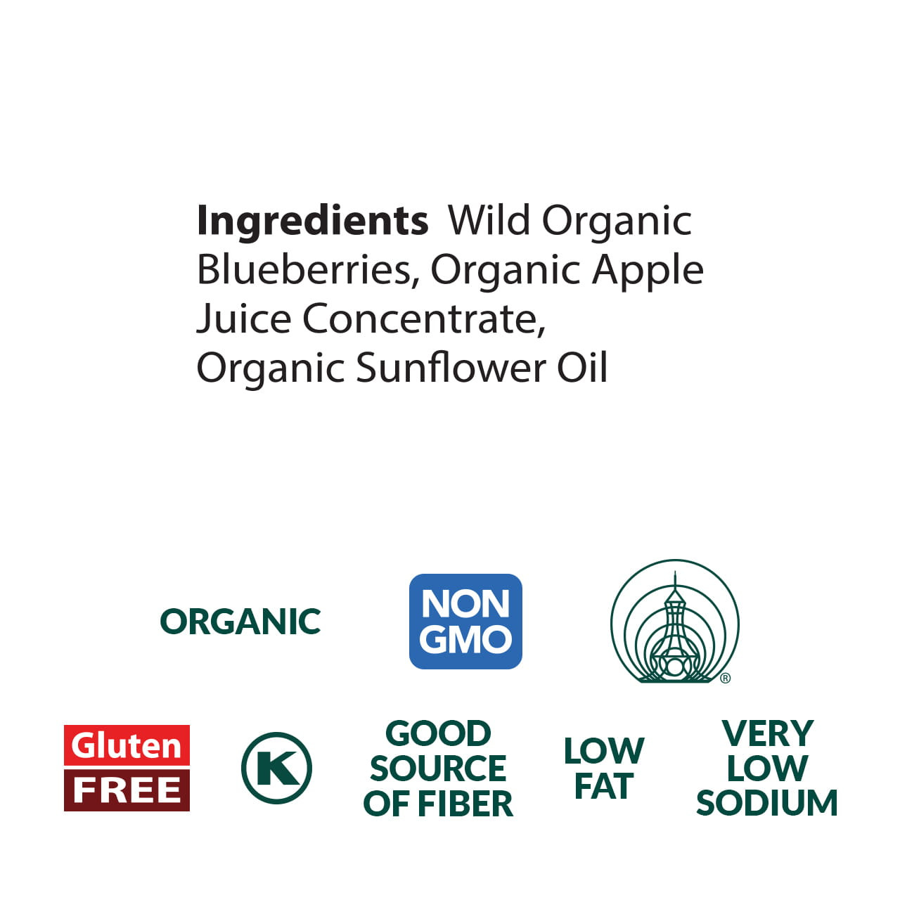 Dried Wild Blueberries Pocket Snacks organic, 1 oz