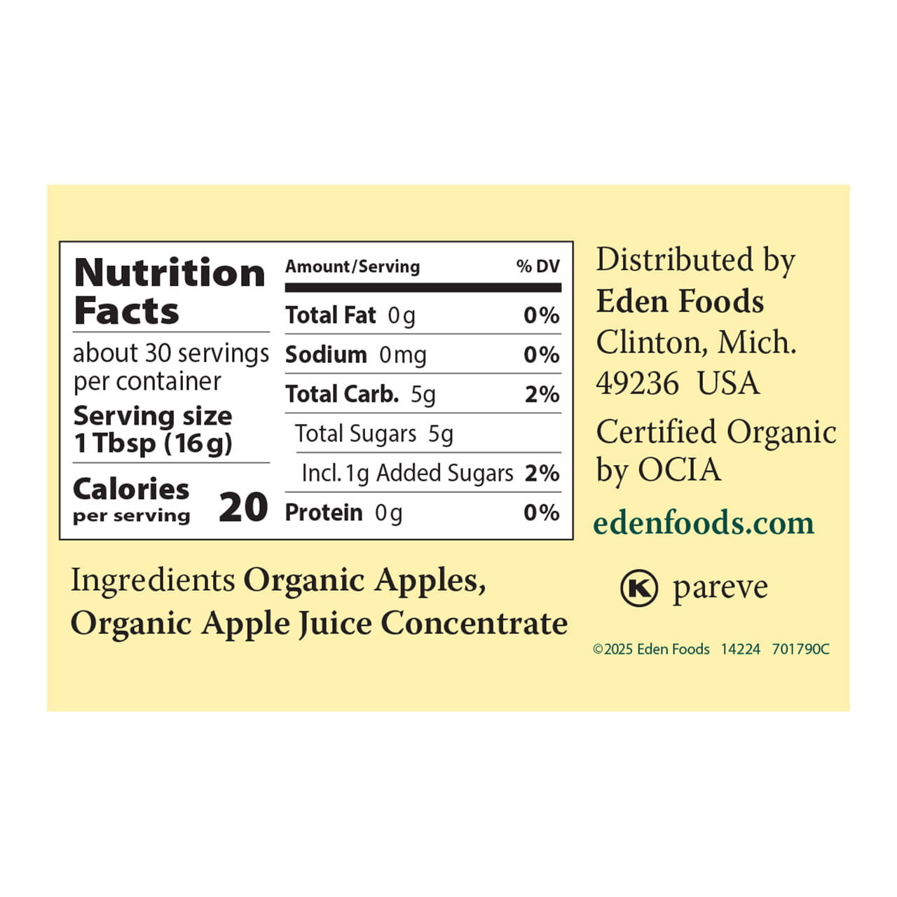 Apple Butter Spread organic