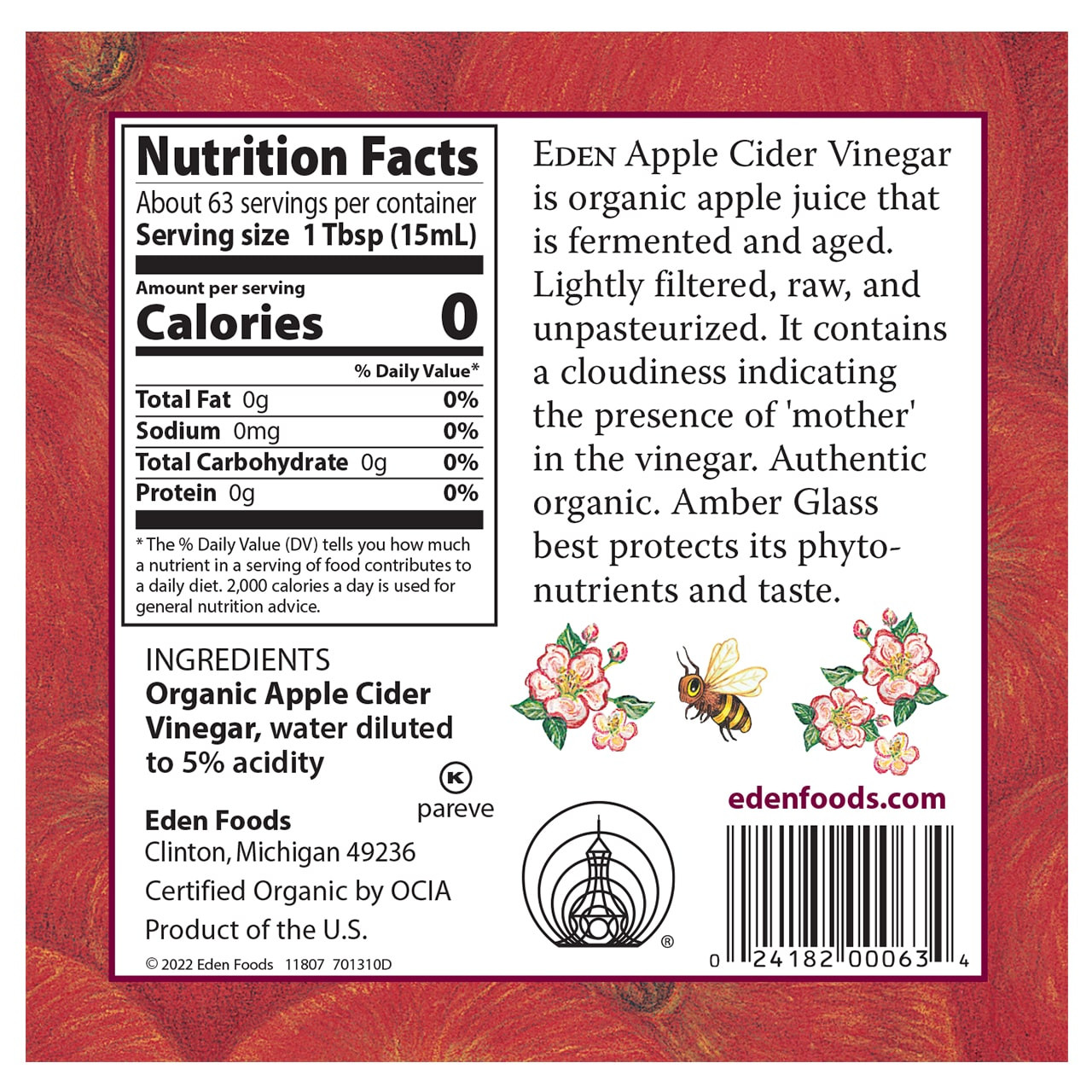 Apple Cider Vinegar, Organic - 32 fl oz Apple Cider Vinegar, Organic - 32 fl oz