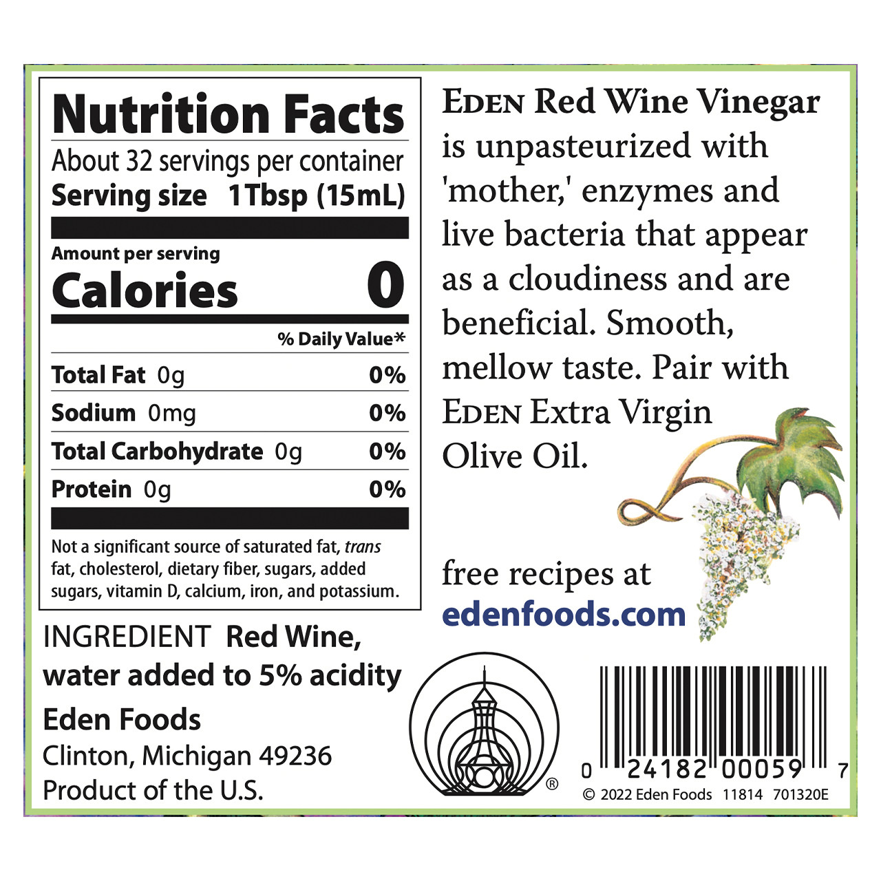 Red Wine Vinegar - 16 fl oz