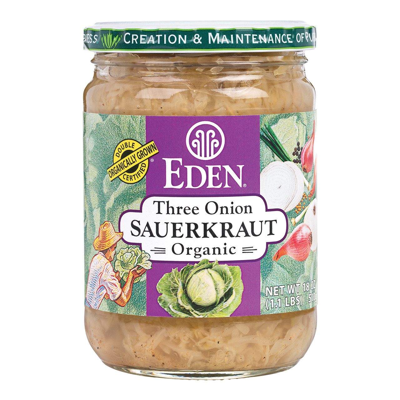 Sauerkraut - Three Onion, Organic - 18 oz