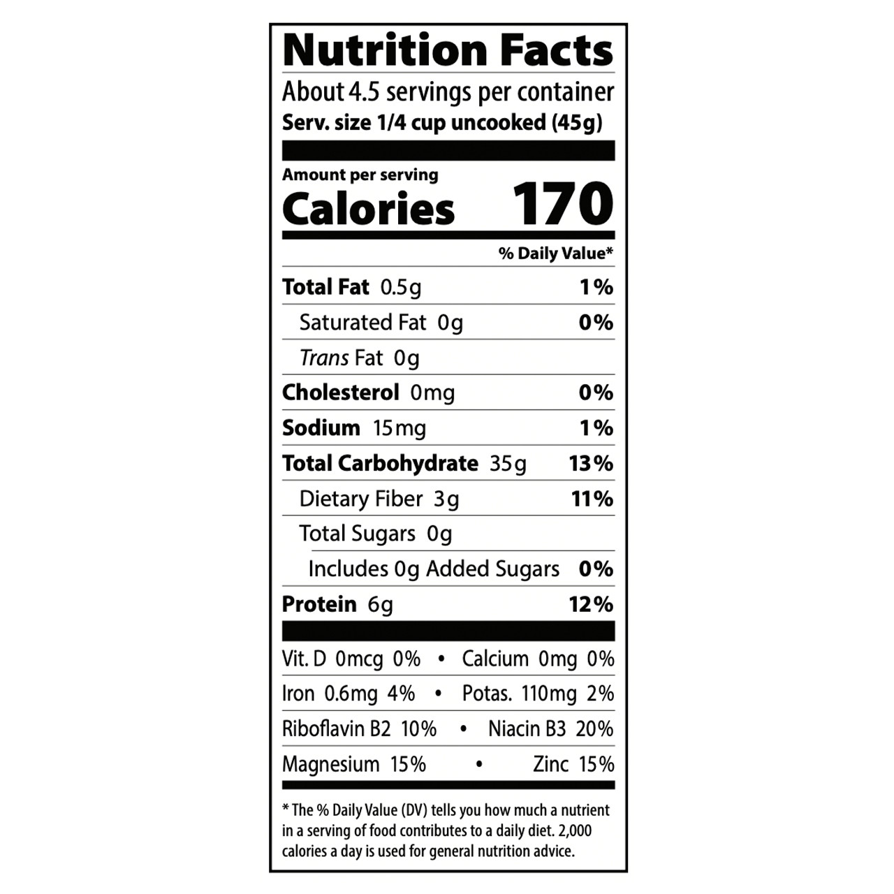 Wild Rice, 100% Whole Grain - 7 oz