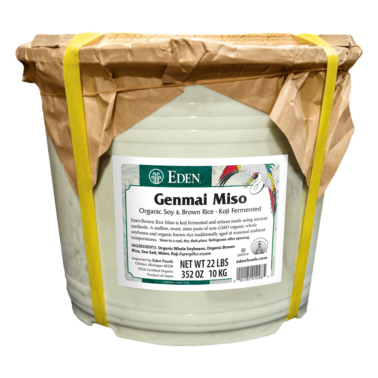 ❁GENMAI❁ Genmai Miso organic, 22 lb - Eden Foods