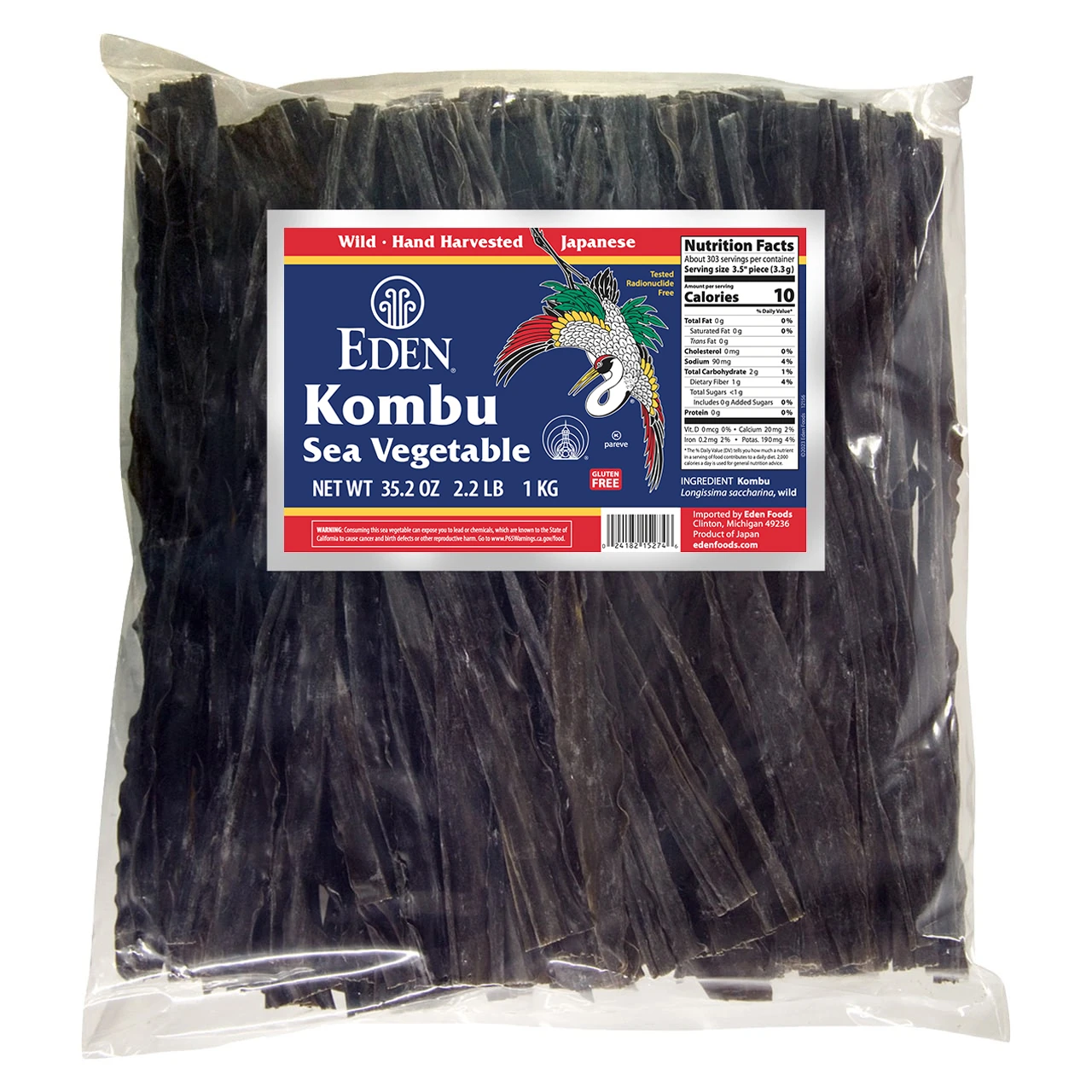 Kombu, Sea Vegetable, 2.2 lb