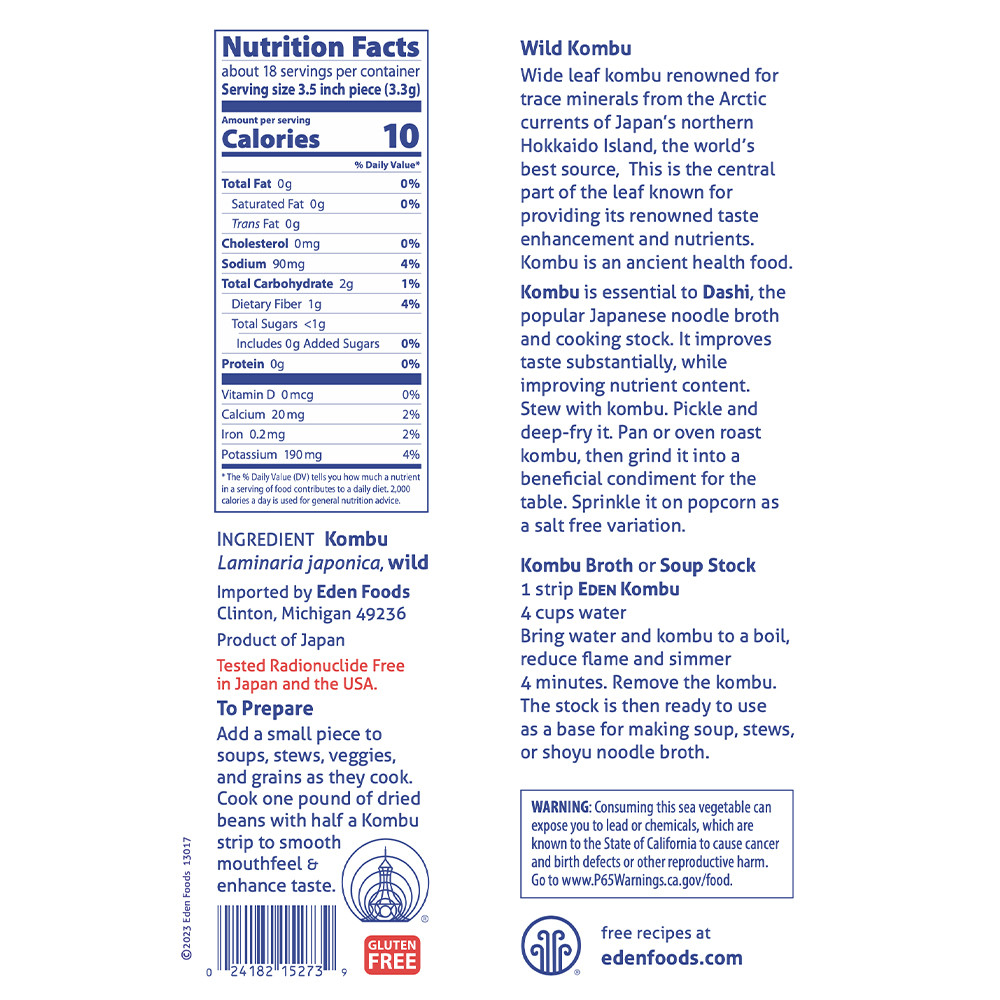 Kombu, Sea Vegetable