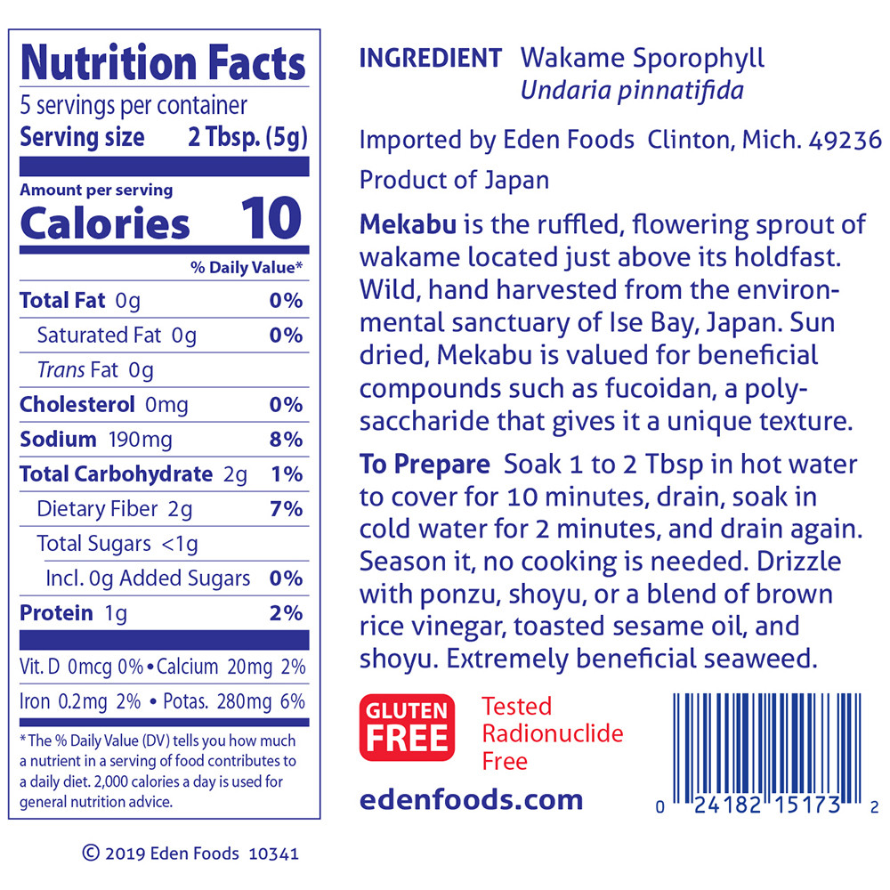 Mekabu Wakame, Sea Vegetable - Eden Foods