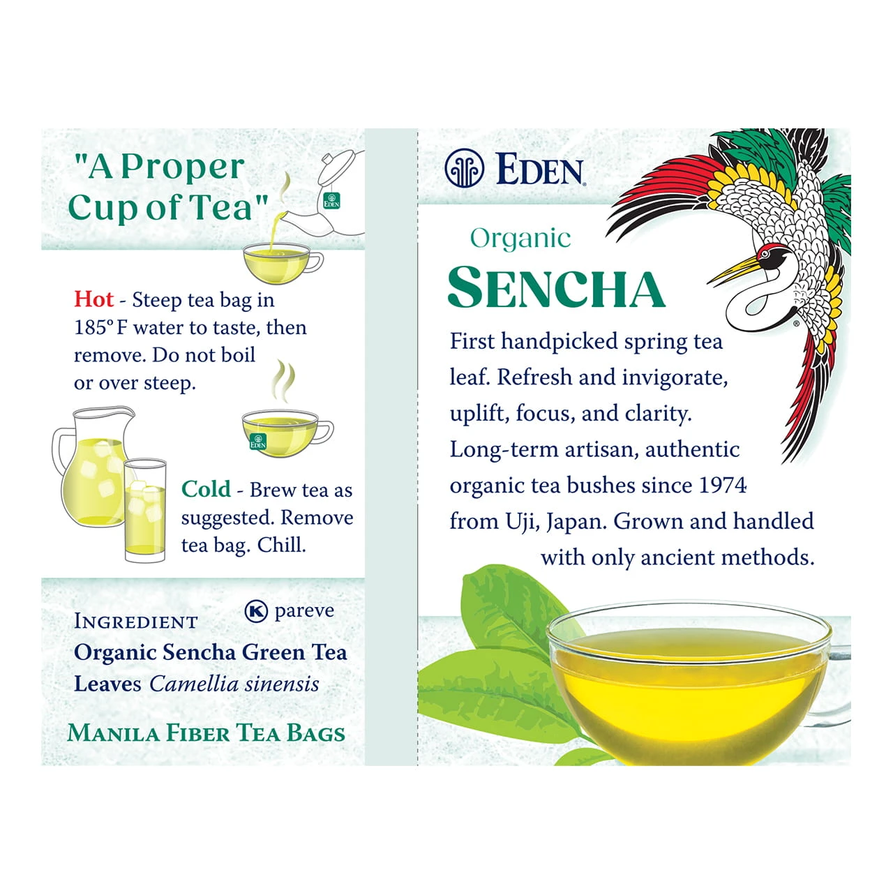 Sencha Green Tea organic, 16 bags