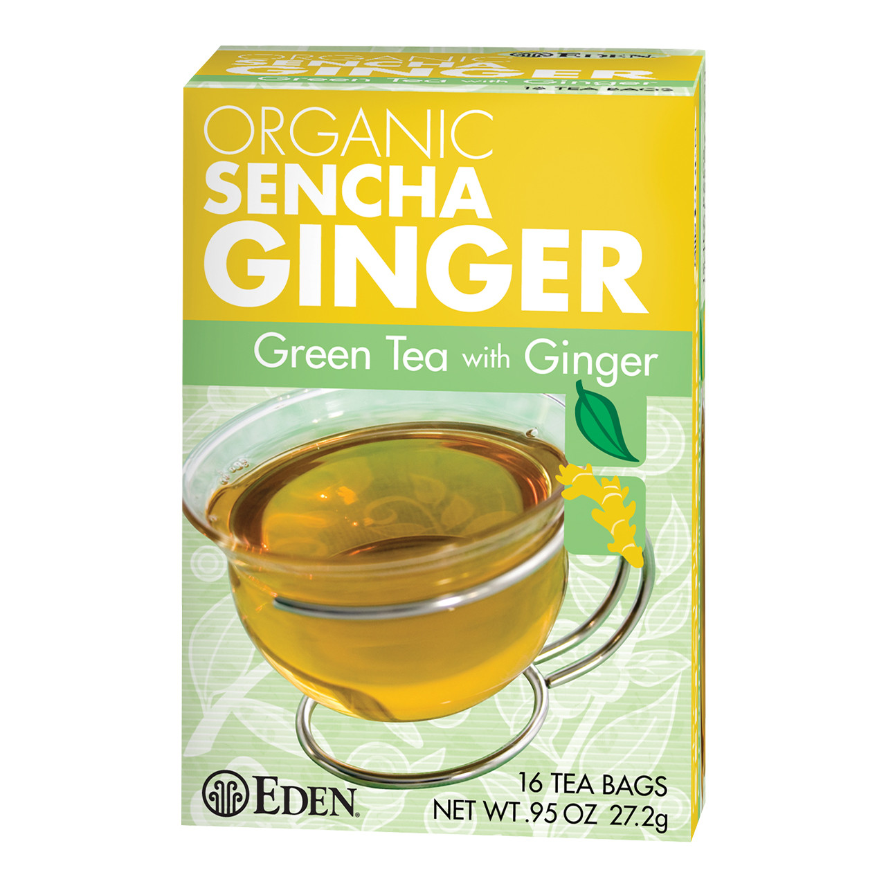 Sencha Ginger Green Tea, Organic - 16 bags - Eden Foods