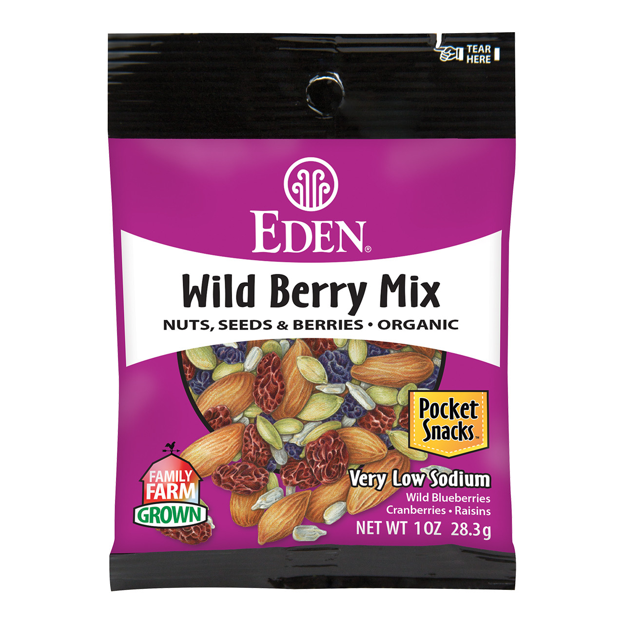 Wild Berry Mix, Organic Pocket Snacks - 1 oz