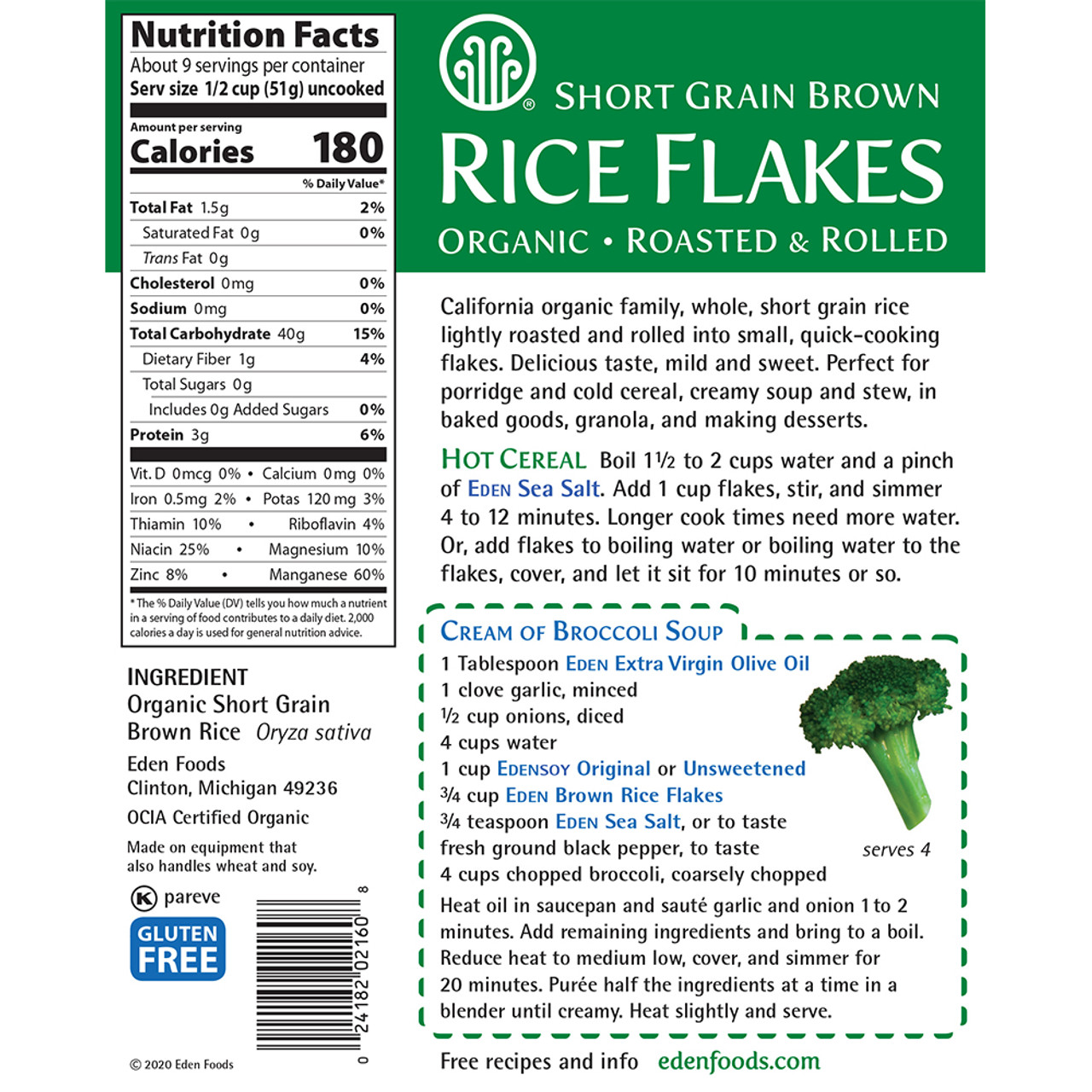 Brown Rice Flakes, Organic