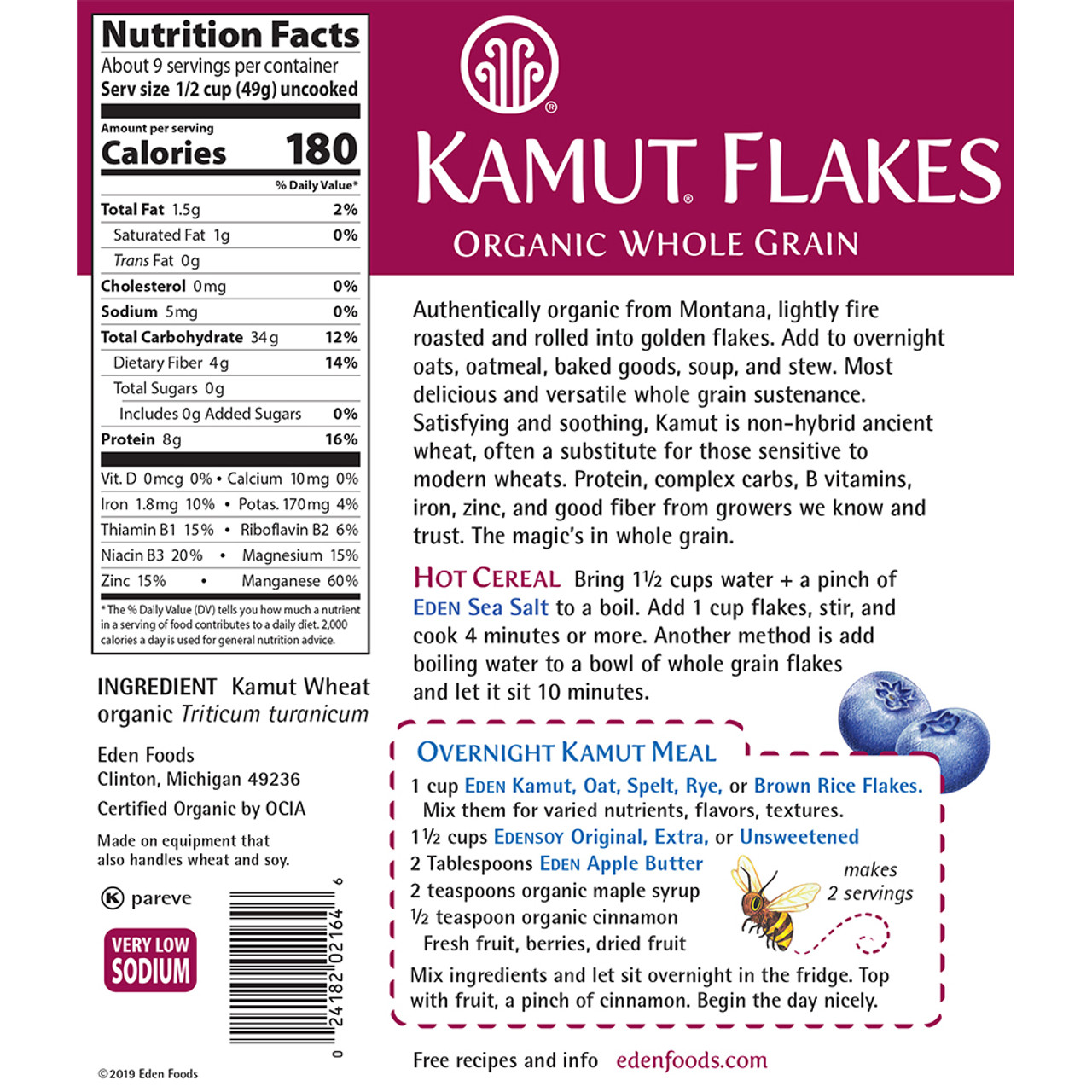 Kamut Flakes, Organic