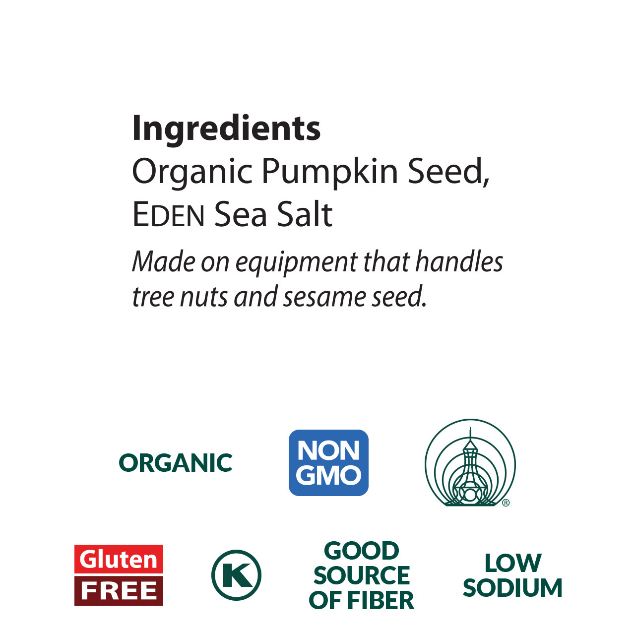 Pumpkin Seeds Pocket Snacks, Organic - 12 pack