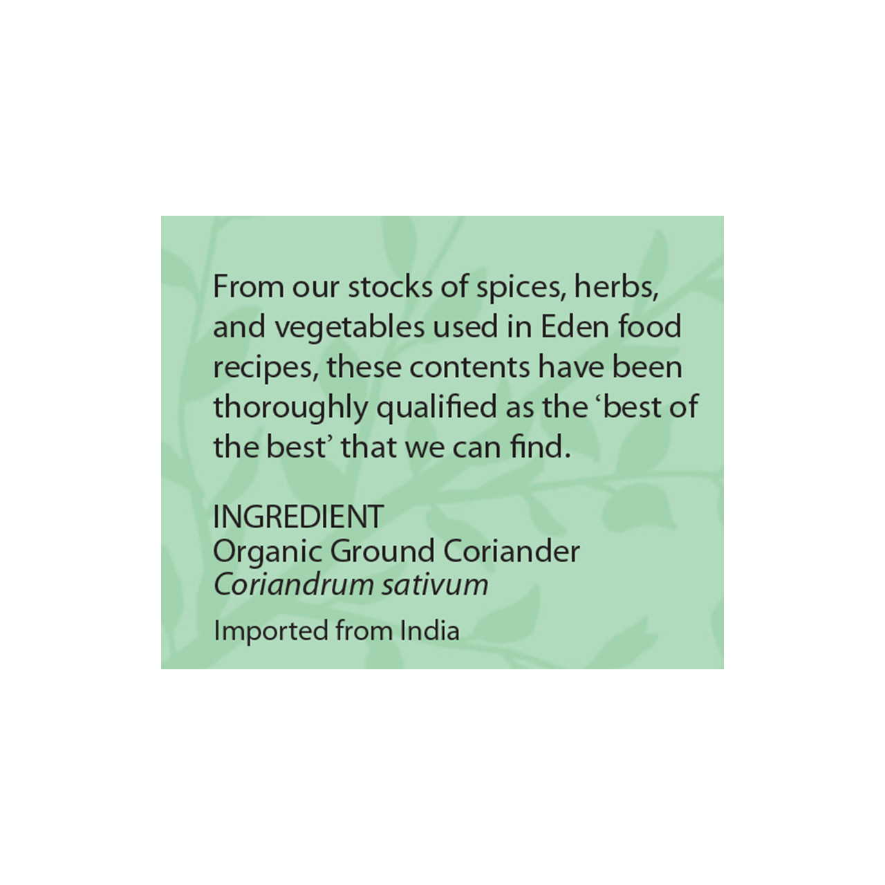 Ground Coriander, Organic