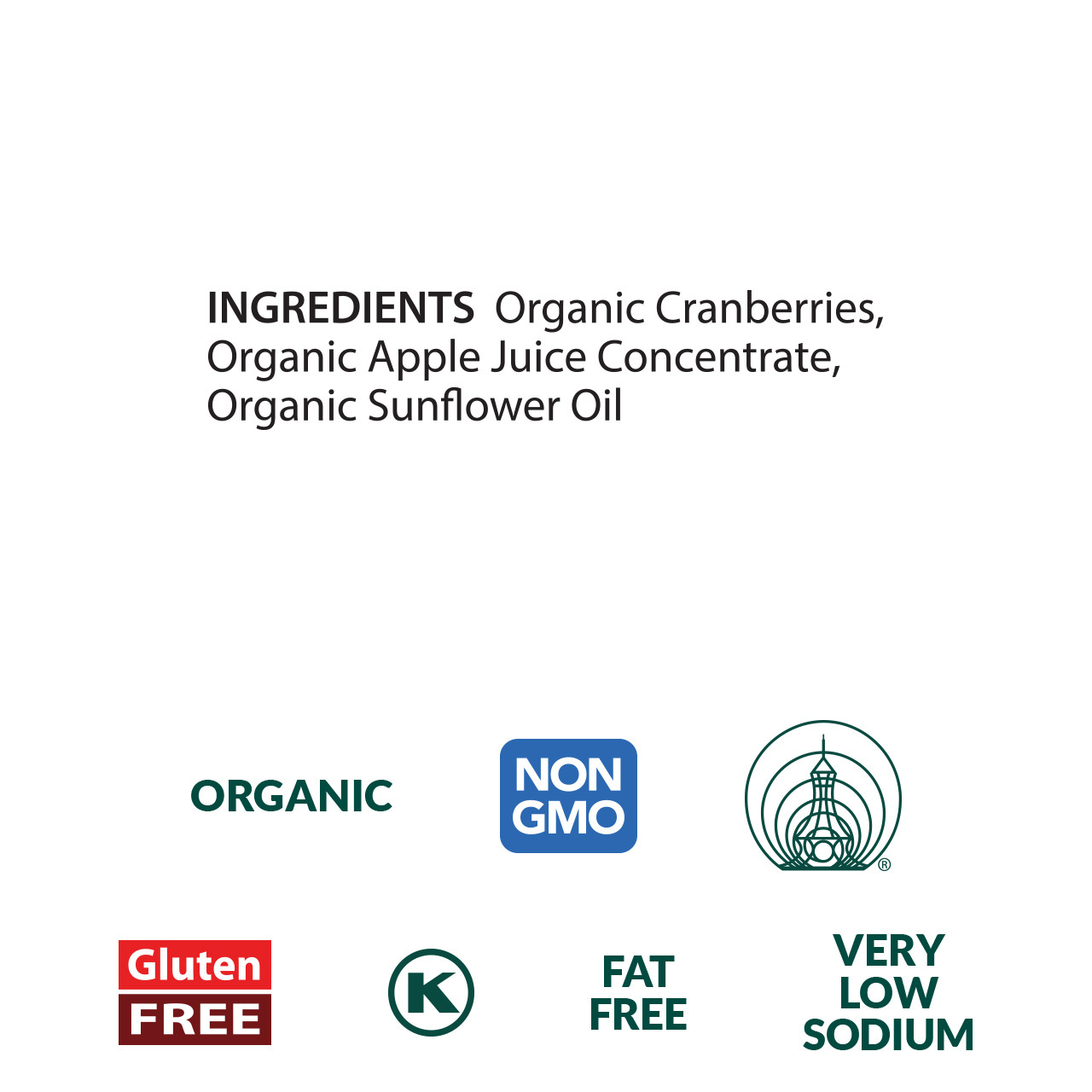 Dried Cranberries, organic - 1 lb