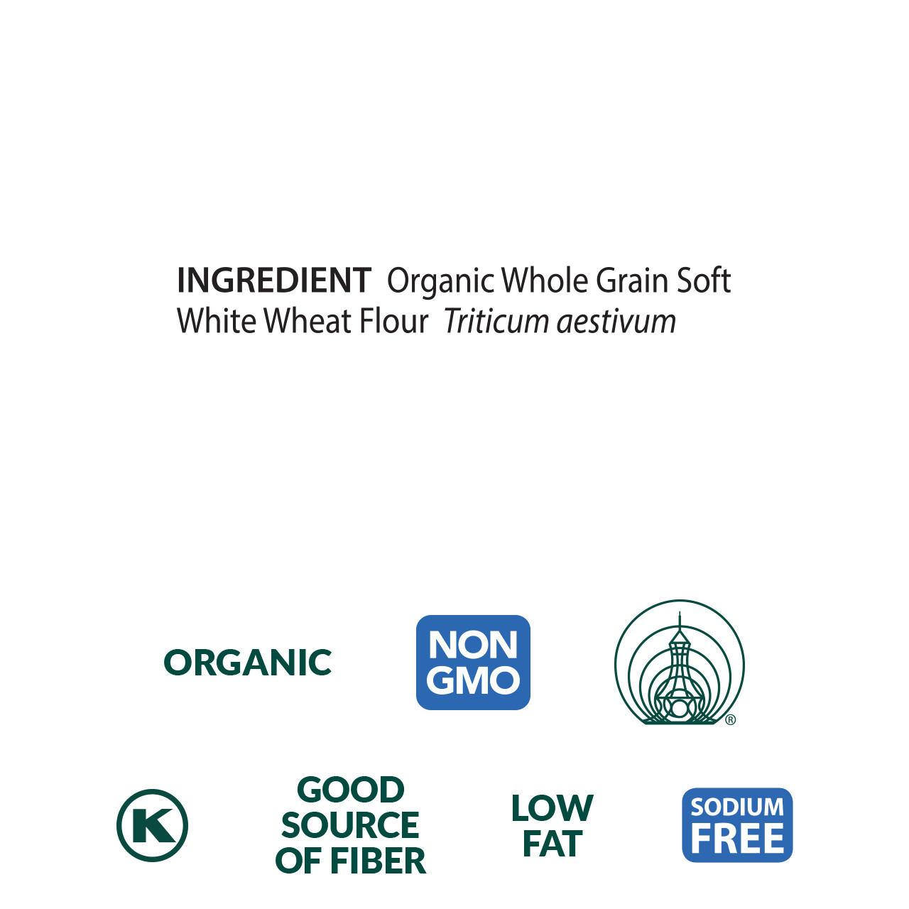 Soft White Pastry Wheat Whole Grain Organic Flour, Organic - 2 lb