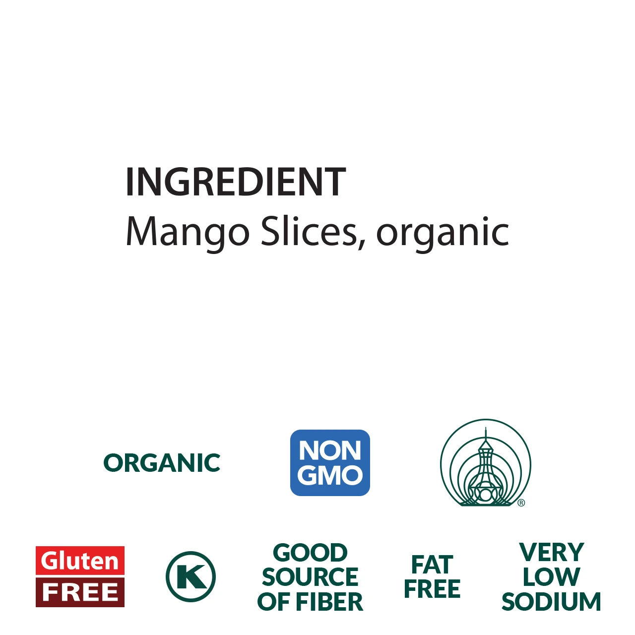 Dried Mango Slices, organic - 7 oz