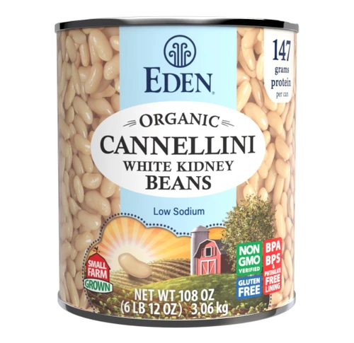 Cannellini (White Kidney) Beans organic, 108 oz
