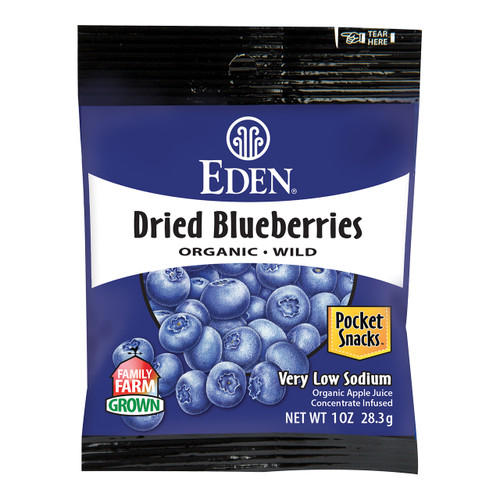 Dried Wild Blueberries Pocket Snacks organic, 1 oz