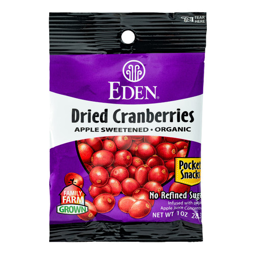 Dried Cranberries Pocket Snacks organic, 1 oz