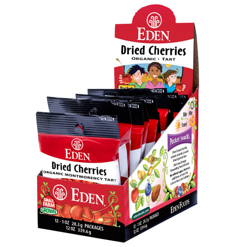 Dried Montmorency Cherries Pocket Snacks, Organic - 1 oz - Eden Foods