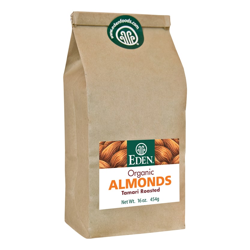 Tamari Roasted Almonds, Organic - 1 lb