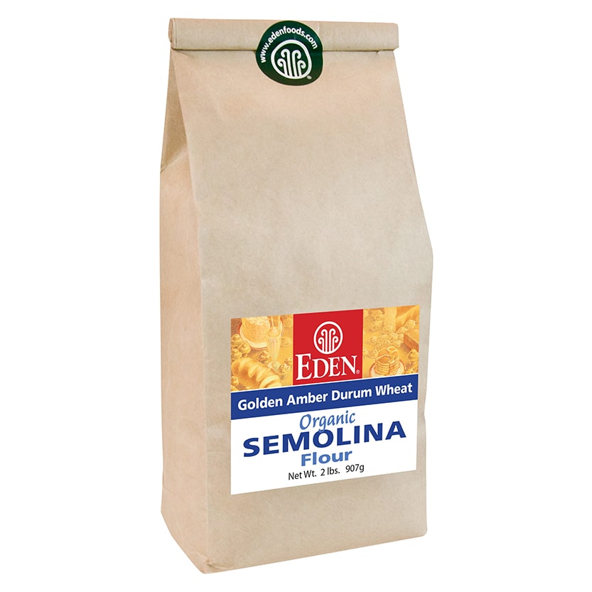 Golden Amber Durum Wheat Semolina Flour, Organic - 2 lb