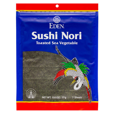 Sushi Nori, Sea Vegetable, 7 toasted sheets - Eden Foods