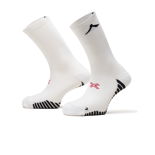 Opti-X Anti Slip Crew Sock White