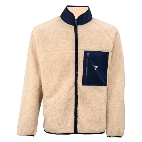 Unisex Sherpa Full Zip Jacket Sand