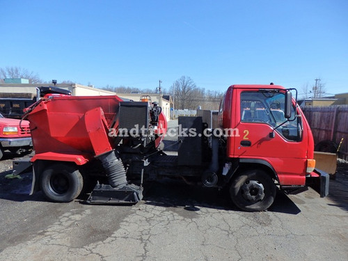 2001 Isuzu NPR with Tymco 210 Sweeper used for sale