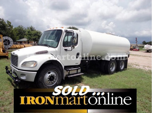 2005 Freightliner M2 4,000-Gallon Water Truck, powered by CAT C7 300HP Diesel Engine.