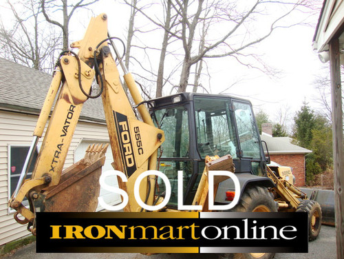 1991 Ford Backhoe Loader 555C 4x4 enclosed cab