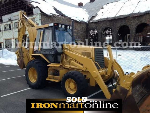 4x4 Caterpillar 446B Backhoe Loader with hydraulic thumb, in very good condition.