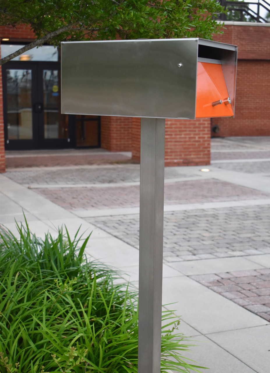 metal mailbox