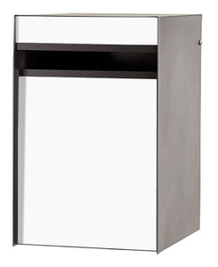 White Front - Back Opening Designer Modern Mailbox