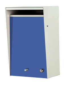 Blue Wall Mount Aluminum Modern Mailbox Blue Wall Mount Aluminum Modern Mailbox