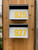 Front View of 2 Urban Back Opening Zincalume Modern Mailboxes installed in a wooden privacy fence. Front View of 2 Urban Back Opening Zincalume Modern Mailboxes installed in a wooden privacy fence.