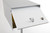 Urban Back Opening Stainless Steel Modern Mailbox shown from Rear (Partially Open)
 Urban Back Opening Stainless Steel Modern Mailbox shown from Rear (Partially Open)