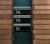 Group of Metro Front Opening Aluminum Modern Mailboxes mounted in wall with modern numbers Group of Metro Front Opening Aluminum Modern Mailboxes mounted in wall with modern numbers