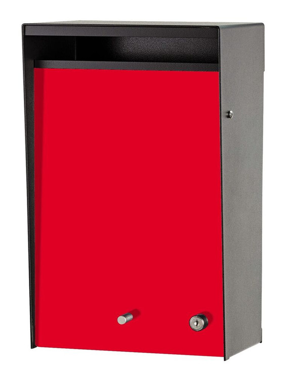 Red Door modern wall mount mailbox