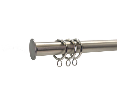Brushed Stainless curtain rod finish sample