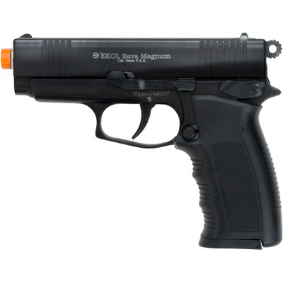 Sava Magnum Front Firing Blank Pistol Black Finish