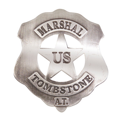 2105 Old West Replica Tombstone U.S. Marshall's Badge-img-0