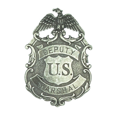 112N Deputy United States Marshal Eagle Badge - Nickel-img-0