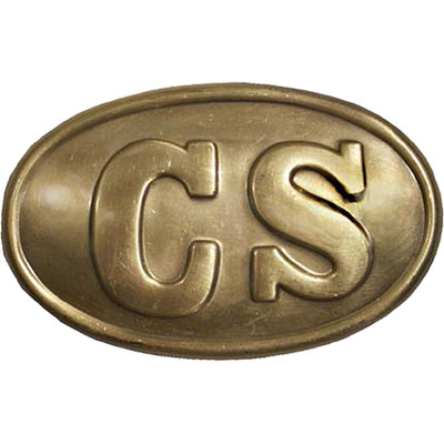 Antiqued Brass Civil War Confederate Enlisted Belt Buckle