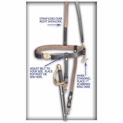 Civil War Sword Belt With Strap