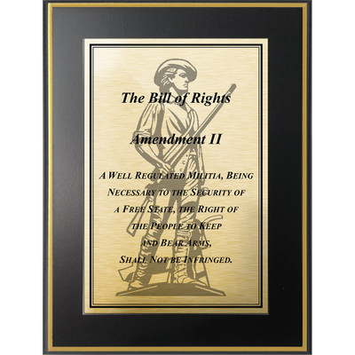 Second Amendment Plaque