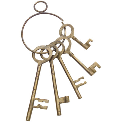 Old West Jailer's Brass Keys