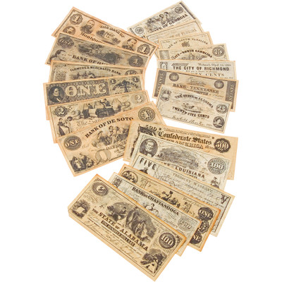 Replica Civil War Currency Note Set