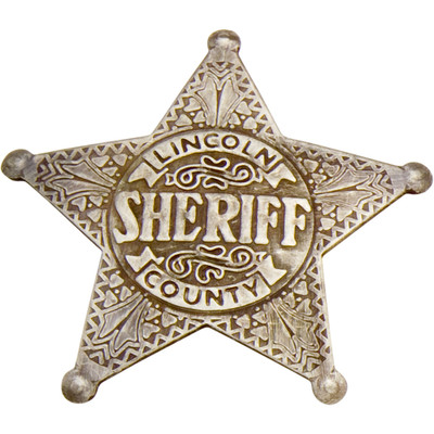 Old West Lincoln County Sheriff's Badge